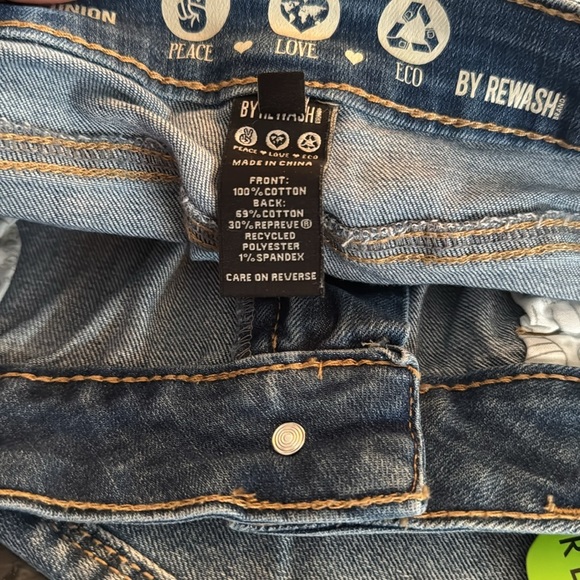Rewash high rise slim straight Blue Distressed Jeans NWT 11/30 - Picture 13 of 15